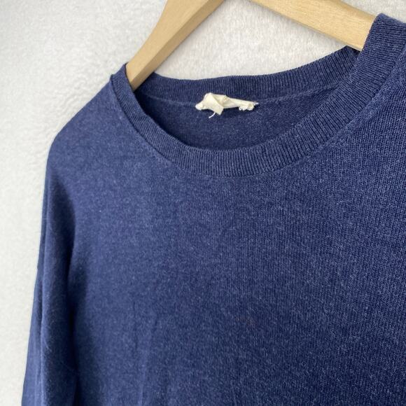 EILEEN FISHER Sweater XXS Tunic Organic Cotton Jumper Side Slit Blue - Picture 2 of 11